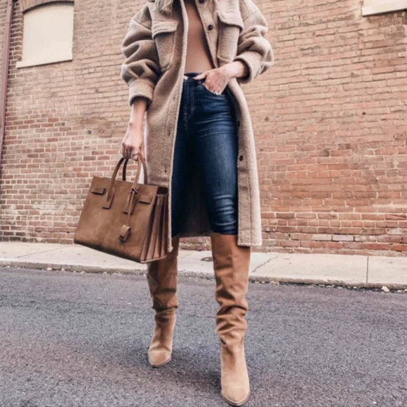 Tall Slouchy Heeled Boots